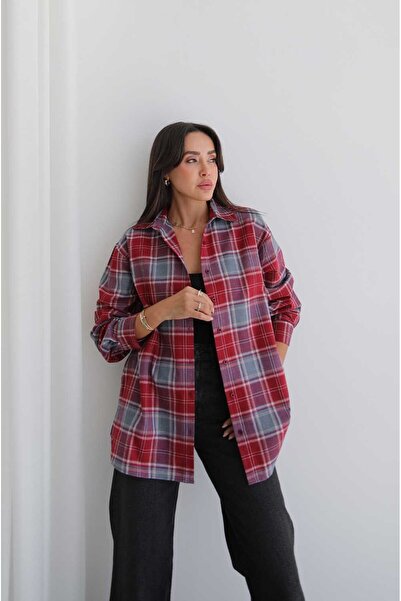Havoş Kırmızı Plaid Oduncu Ekose Gömlek