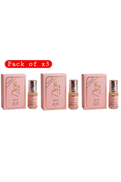 NAYRA DON ٣ عبوات عطر دون الفرنسي الوردي ٢.٥ مل