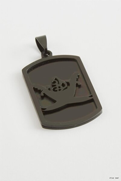 ZERO LAND Ilkestor Kuluç Tuğra Steel Pendant 2.5X4 (10816) cm Black