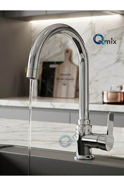 QMİX Elite Series Luxury Kitchen Sink Faucet with Brass Body, Double Water In...
