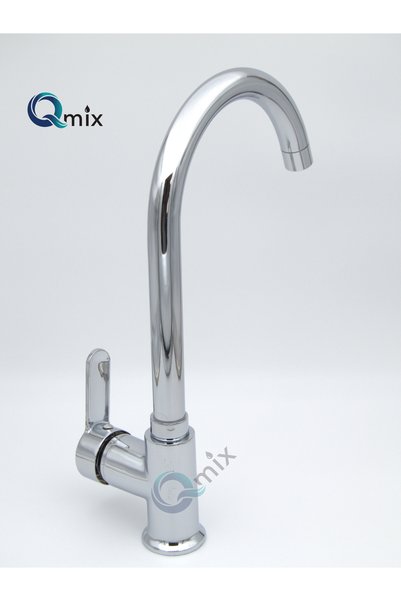QMİX Elite Series Luxury Kitchen Sink Faucet with Brass Body, Double Water Inlet, 360 Degree Swivel Tip