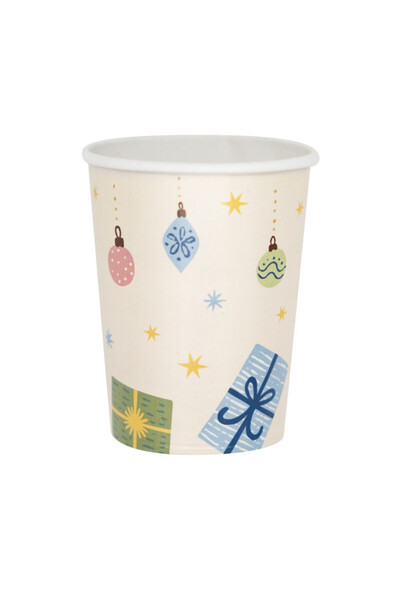 Javoli Christmas Winter Woodland Paper Cup Winter Forest 8 pcs 250 ml