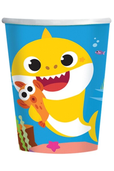 Baby Shark Music pahar de hârtie 8 buc 250 ml