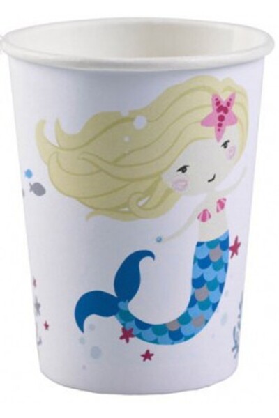 Javoli Mermaid Shellebrate paper cup 8 pcs 250 ml