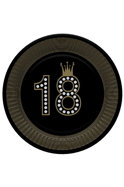 Javoli La mulți ani Hollywood Style Happy Birthday 18 farfurii de hârtie 8 bu...