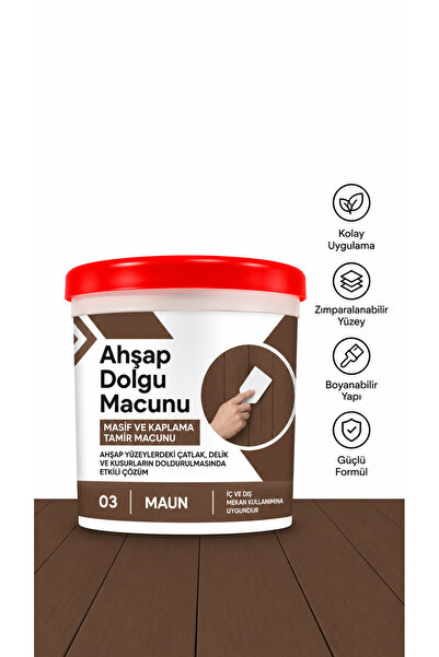 Elysian Ahşap Dolgu Macunu Profesyonel Mobilya Duvar Tamir Macunu MDF Sunta M...