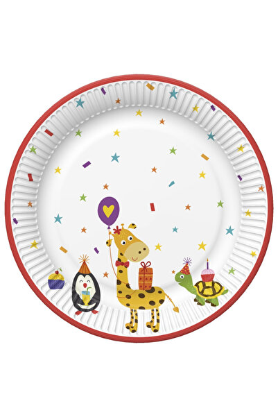 Animale Cute Party paper plate 8 pcs 22.7 cm