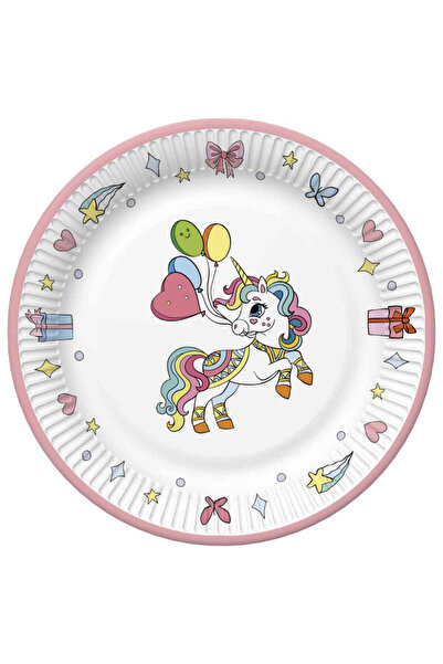 UNICORN Colourful farfurii de hârtie 8 buc 18 cm