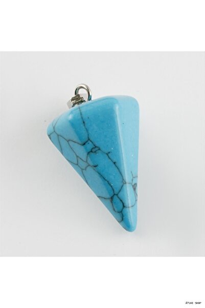 ZERO LAND Ilkestor Turquoise Pandül Natural Stone Necklace (22554) Blue Tip
