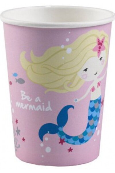 Javoli Mermaid Shellebrate paper cup set of 8 pieces 250 ml
