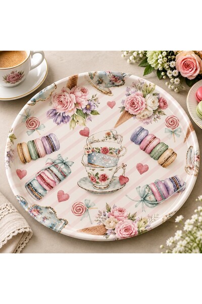 Wei A Round Decorative Plastic Tray, Ø 27 cm, Various Colors and Models, for ...