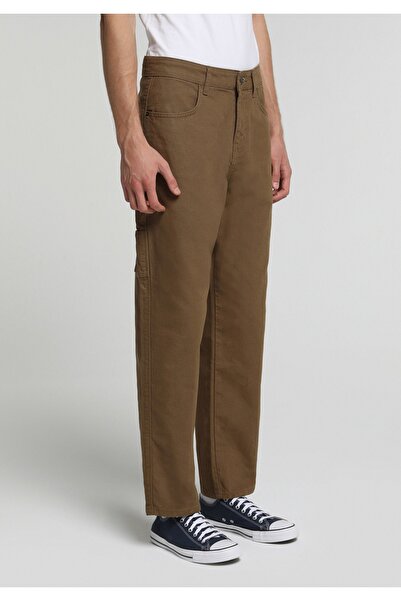 Colin's Relaxed Fit Orta Bel Bol Paça Erkek Kahverengi Pantolon