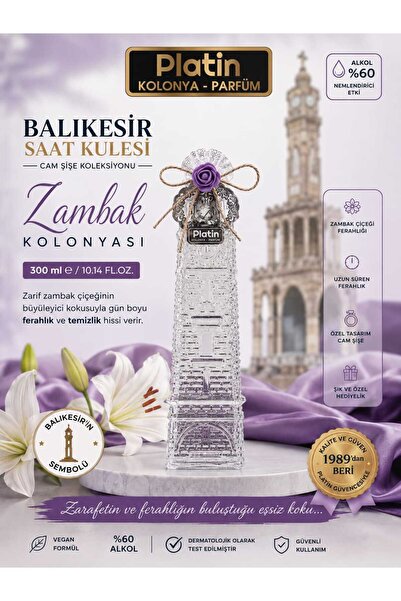 Platin Kolonya & Parfüm Platin Kolonyaları 300 ml. Balıkesir Saat Kulesi Cam ...