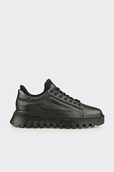 Elle Shoes Siyah Deri Erkek Spor Ayakkabı