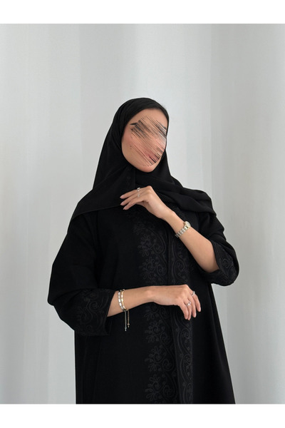 Abay-ti عباية فاخرة مع تطريز -طرحه مجانا