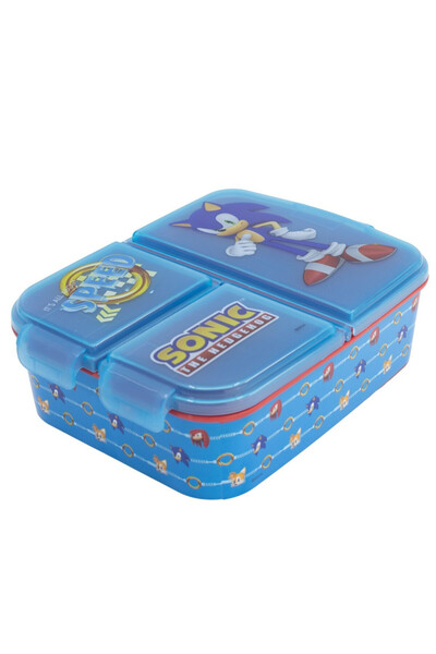 Javoli Sonic Ariciul Speed cutie de prânz cu mai multe compartimente, cutie de sandwich