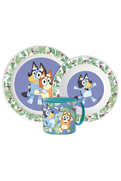 bluey Tropical tableware, micro plastic set with 265 ml mug