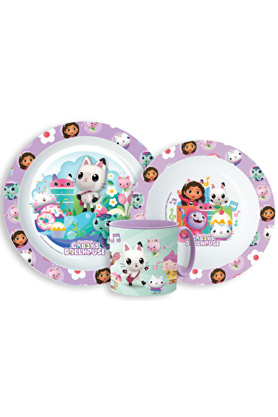 Gabby's Dollhouse Kitty Magic set de masă, set micro plastic cu ceașcă 265 ml