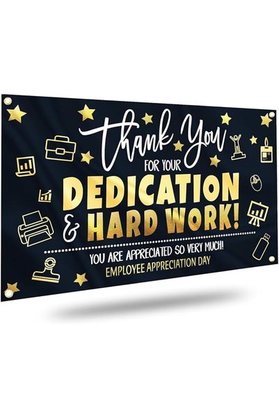 EXCEFORE Employee Appreciation Day Banner Backdrop, Thank You Staff Decoratio...