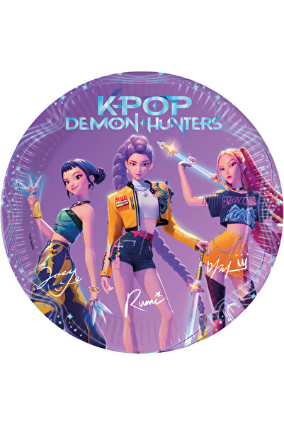 Javoli Kpop Girls Demon Hunter Honmoon Paper Plate 8 Pieces 23 cm FSC