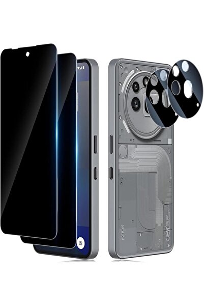 GENERAL واقي شاشة زجاجي مقوى متوافق مع هاتف Nothing Phone 3a Pro مع حماية لعد...