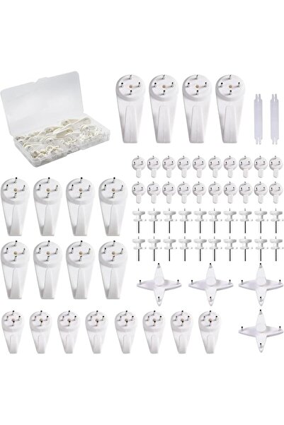 GENERAL 67pcs Invisible Nail Screws Wall Hooks, No Trace Picture Hangers Trac...