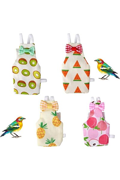 Bukela 4 Pcs Bird Diaper, Reusable Parrot Diapers, Soft Cotton Diaper Pants F...