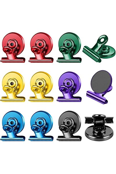 TERRIFI 12-Pack Heavy-Duty Magnetic Clips - Multi-Purpose, Scratch-Free Magne...