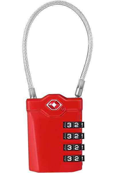 GENERAL ZHEGE Suitcase Padlocks, TSA Approved Luggage Locks (Red)