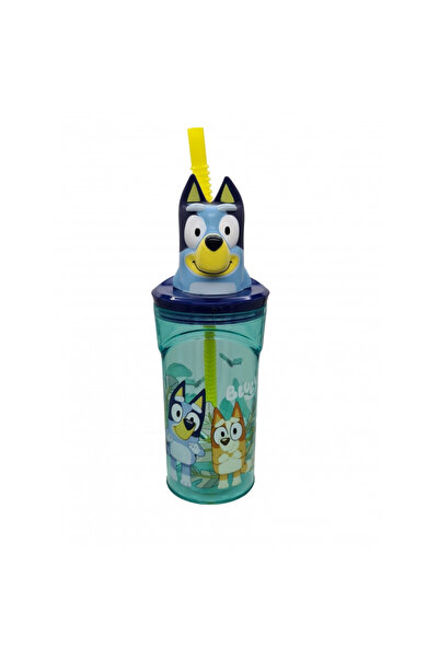 bluey Splash Pahar cu pai din plastic 3D 360 ml