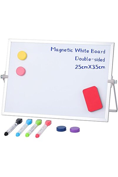 GENERAL MXG Magnetic Dry Erase Board with Stand,25x35Cm Small White Board for...