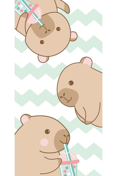 Javoli Capybara Bubble Bath towel, beach towel 70x140cm