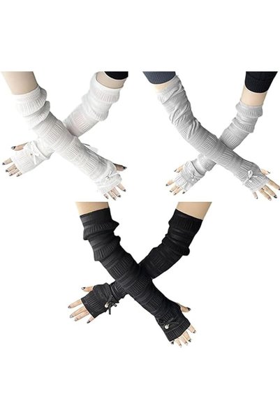 Yelajoy 3 Pairs Ice Silk UV Protection Arm Sleeves, Cooling Fingerless Arm Co...