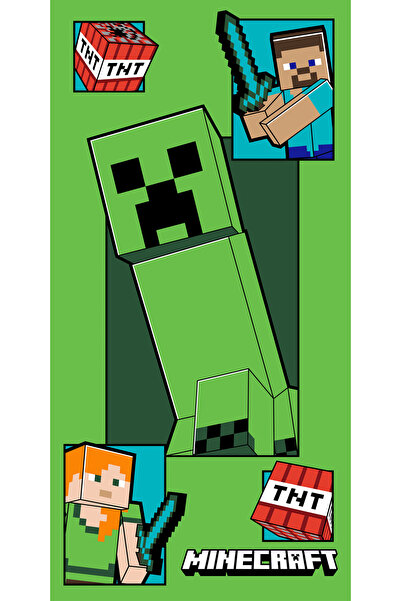 MINECRAFT Πετσέτα μπάνιου και παραλίας Creeper Coming 70x140εκ.
