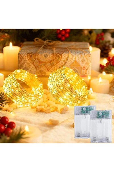 Chocisong (2 PCS) 5M Fairy LED String Lights Battery Powered, Warm White 50 L...