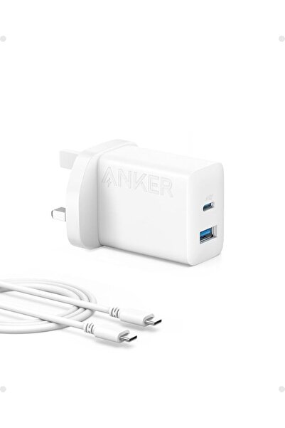 Anker Stuy شاحن أنكر USB-C، شاحن سريع ثنائي المنفذ بقوة 20 واط، شاحن USB-C له...
