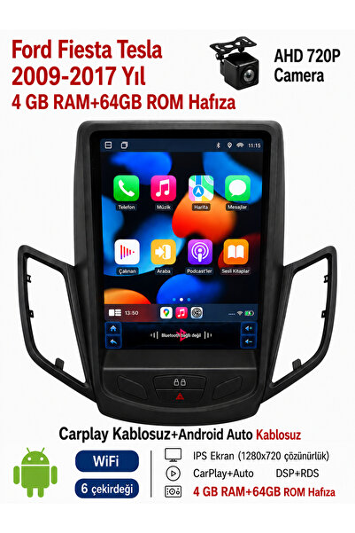 CONION Ford fiesta Tesla 2009-2017 Yıl uyumlu 4GB Ram 64GB Rom Hafıza Android...