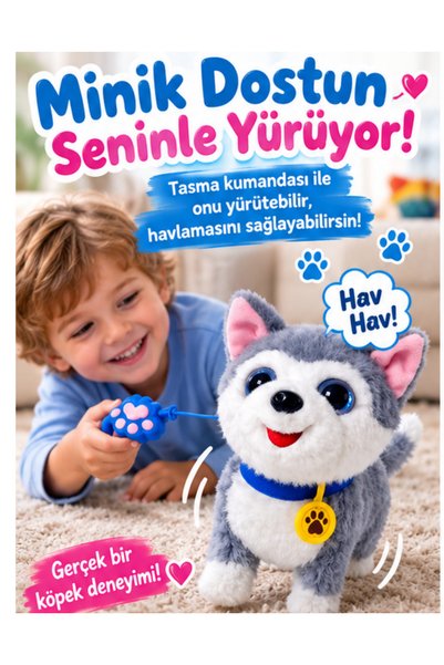LRS STORE Kumandalı Yürüyen Havlayan Köpek Oyuncak – Tasma Kumandalı Sesli Kö...