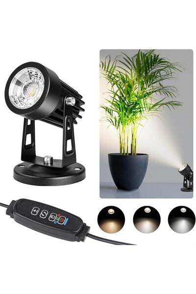 GENERAL LED Spot Lights for Plants, 3W USB Floor Uplights, 3 Colors & Dimmabl...