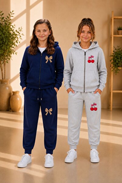 armicem Armikids Unisex Children's 2-Piece Hooded Zippered Multi-Colored Trac...