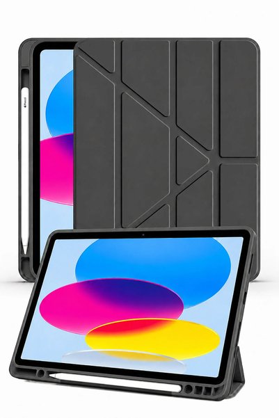 Auraks İpad 10.2 (7. 8. 9.NESİL) 2020/2021 Uyumlu Uyku Modlu Kalem Bölmeli St...