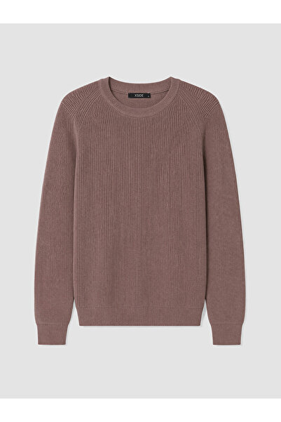 LC Waikiki Özmarka New Season Purple Crew Neck Men's Sweater
