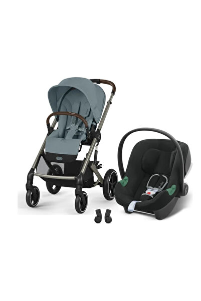 Cybex Balios S Lux Travel Sistem | Taupe Stormy Blue & Aton Volcano Black