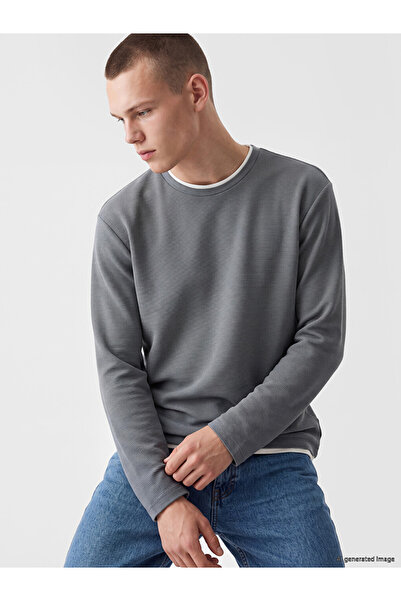 LC Waikiki Özmarka New Season Blue Crew Neck Men's Sweatshirt