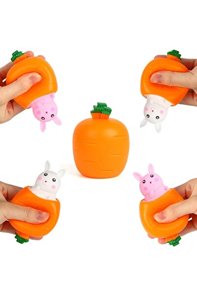 Arabest Easter Carrot Bunny Pop Up Squeeze Toys,4 Pack Stress Relief Sensory ...