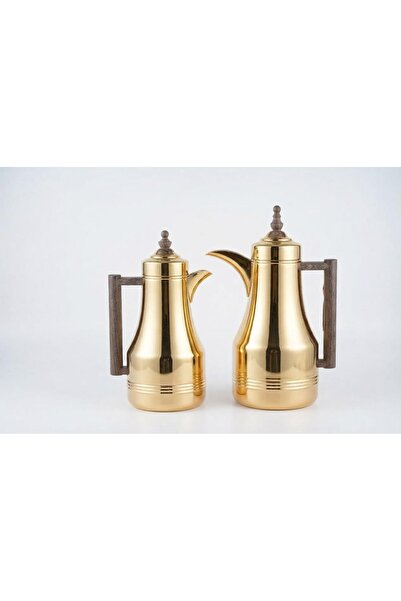 Generic Stainless Steel Thermal Coffee Carafe Set, 2 Pack, Gold Finish