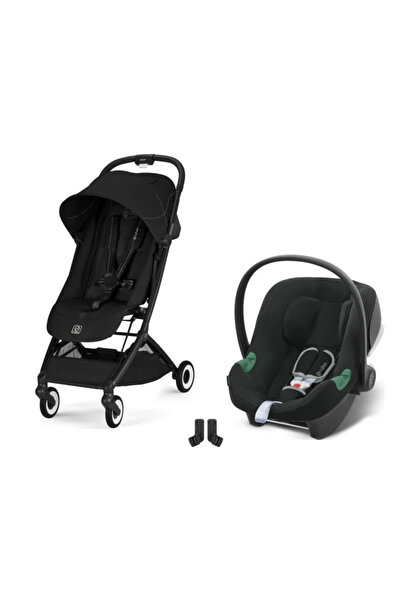 Cybex Orfeo Travel Sistem | Black Magic Black & Aton Volcano Black