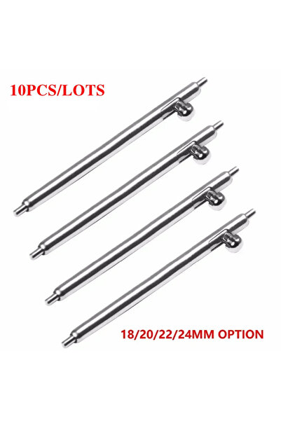 Choice Silver-24mm-10PCS 18mm 20mm 22mm 24mm Quick Release Spring Bars Pins F...