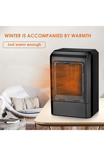 None Mini încălzitor electric cu ventilator 500W - Negru - PTC - Birou de aca...