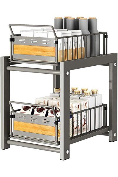 GENERAL Kitchen Under Sink Storage Rack Under Sink Storage Rack With Sink Sto...